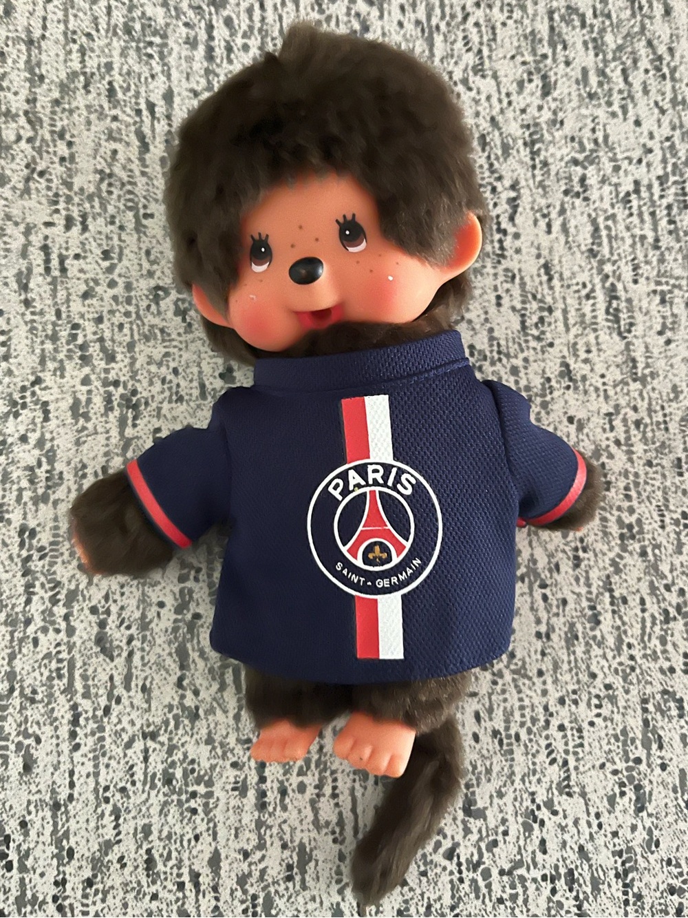 🙊 Paris Saint-Germain Navy Plush Monchhichi Doll Rare! Sekiguchi Bandai